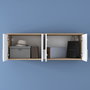 Hanah Home Armario de Pared Nogal y Blanco